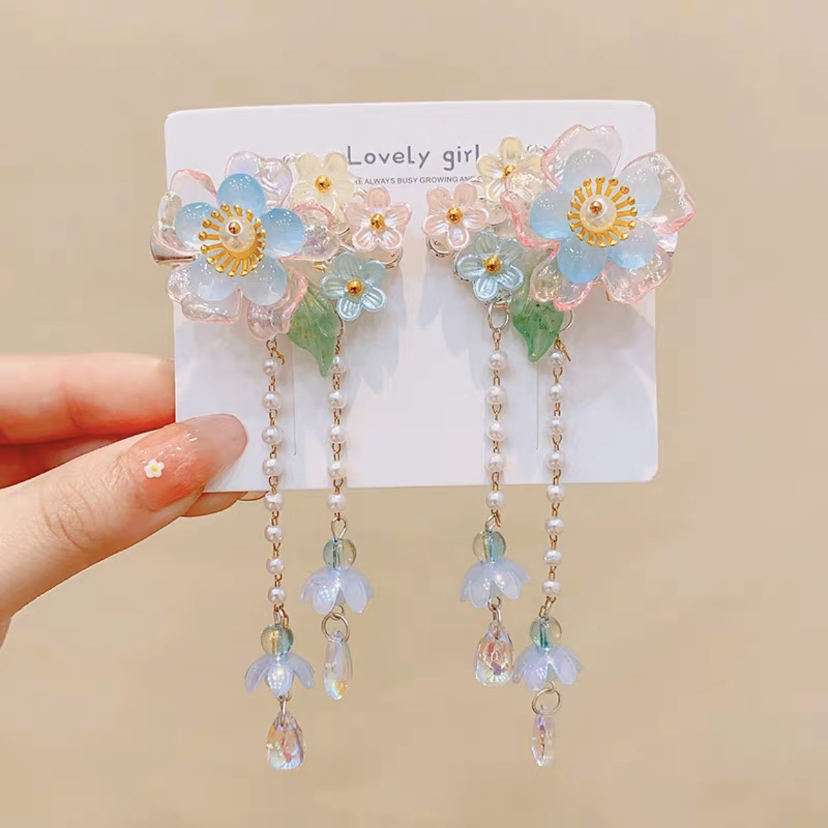 Antique hair clip for kids Super fairy bow hair clip for girls