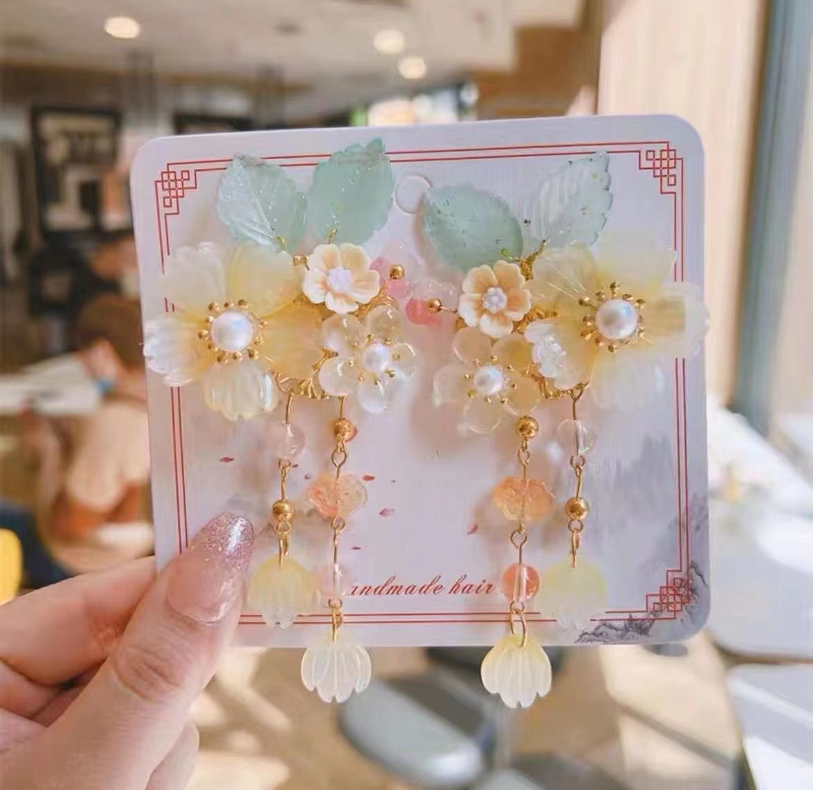 Antique hair clip for kids Super fairy bow hair clip for girls