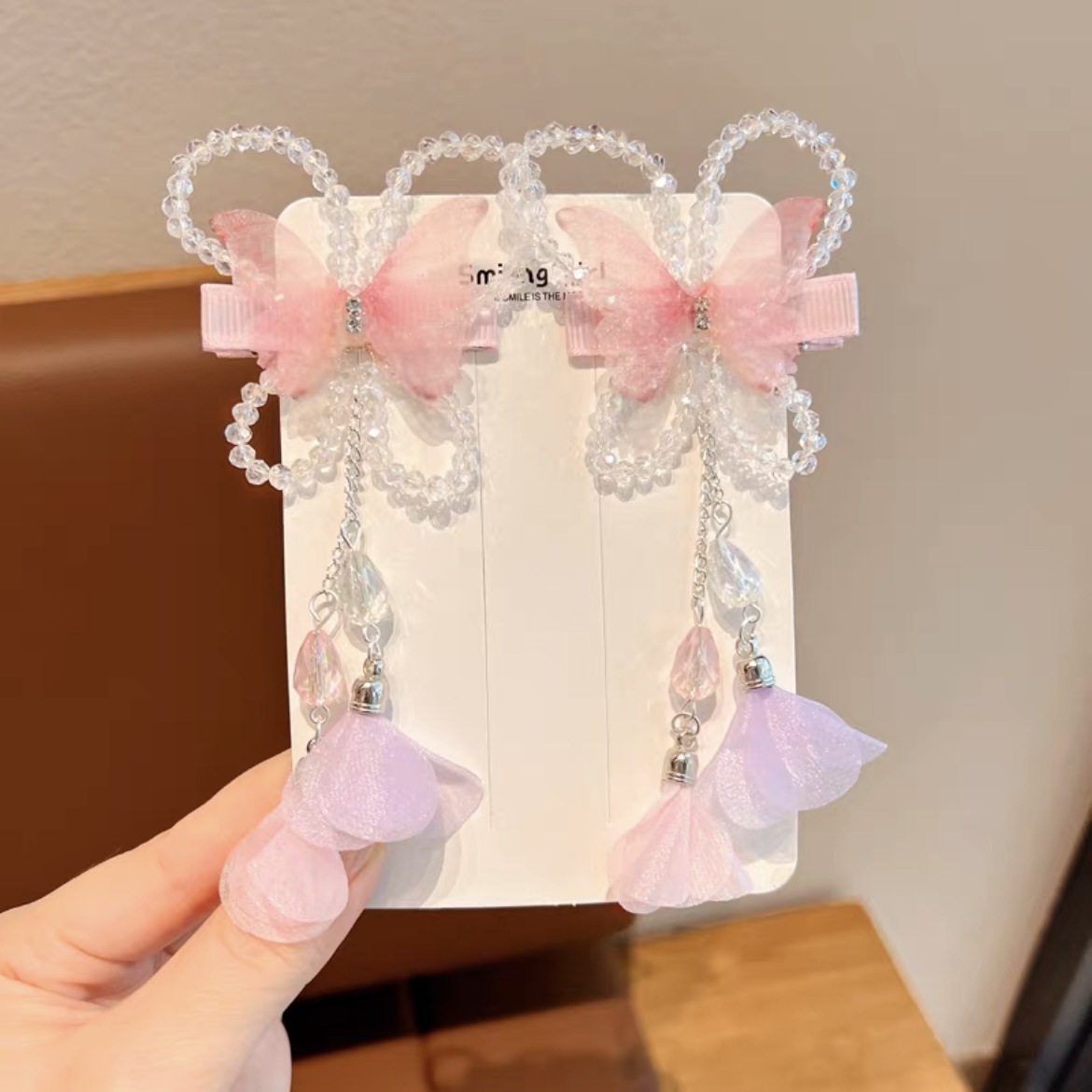 Antique hair clip for kids Super fairy bow hair clip for girls