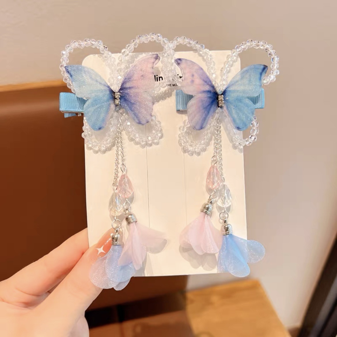 Antique hair clip for kids Super fairy bow hair clip for girls