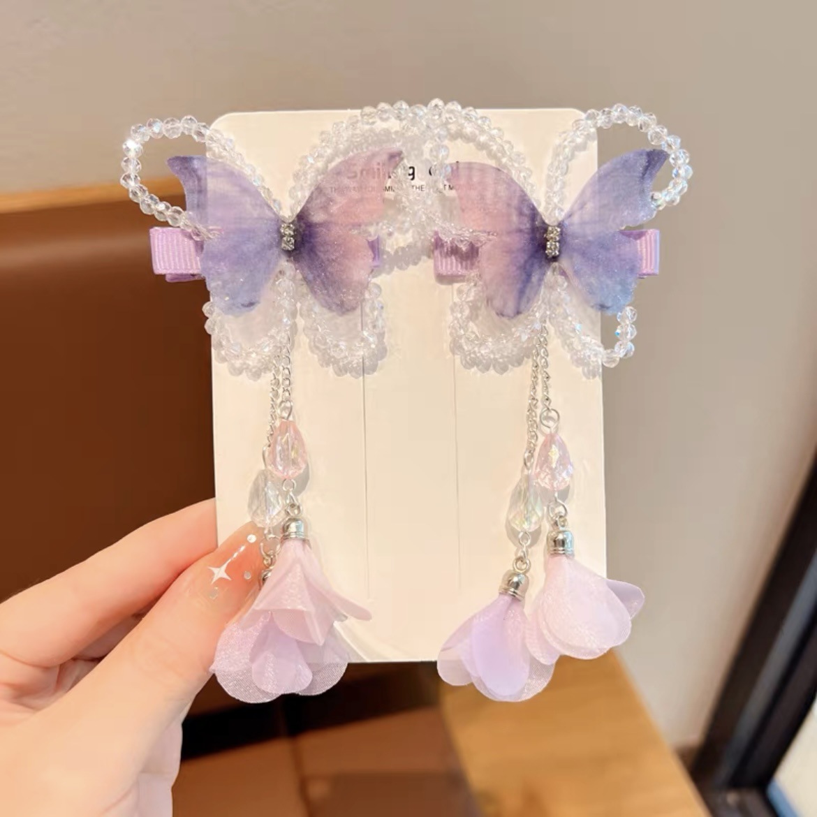 Antique hair clip for kids Super fairy bow hair clip for girls