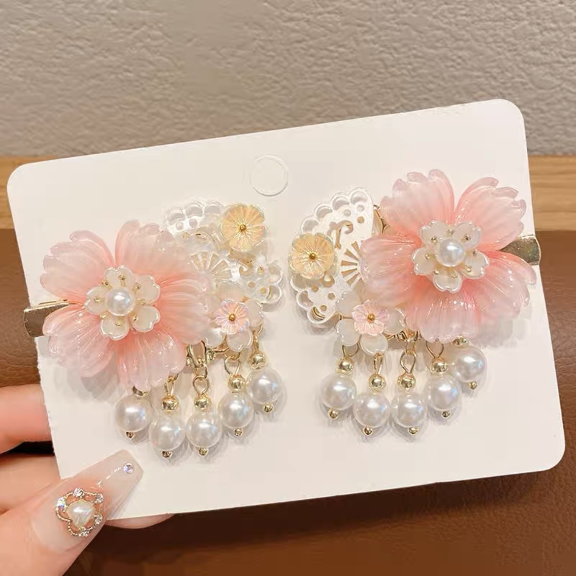 Antique hair clip for kids Super fairy bow hair clip for girls