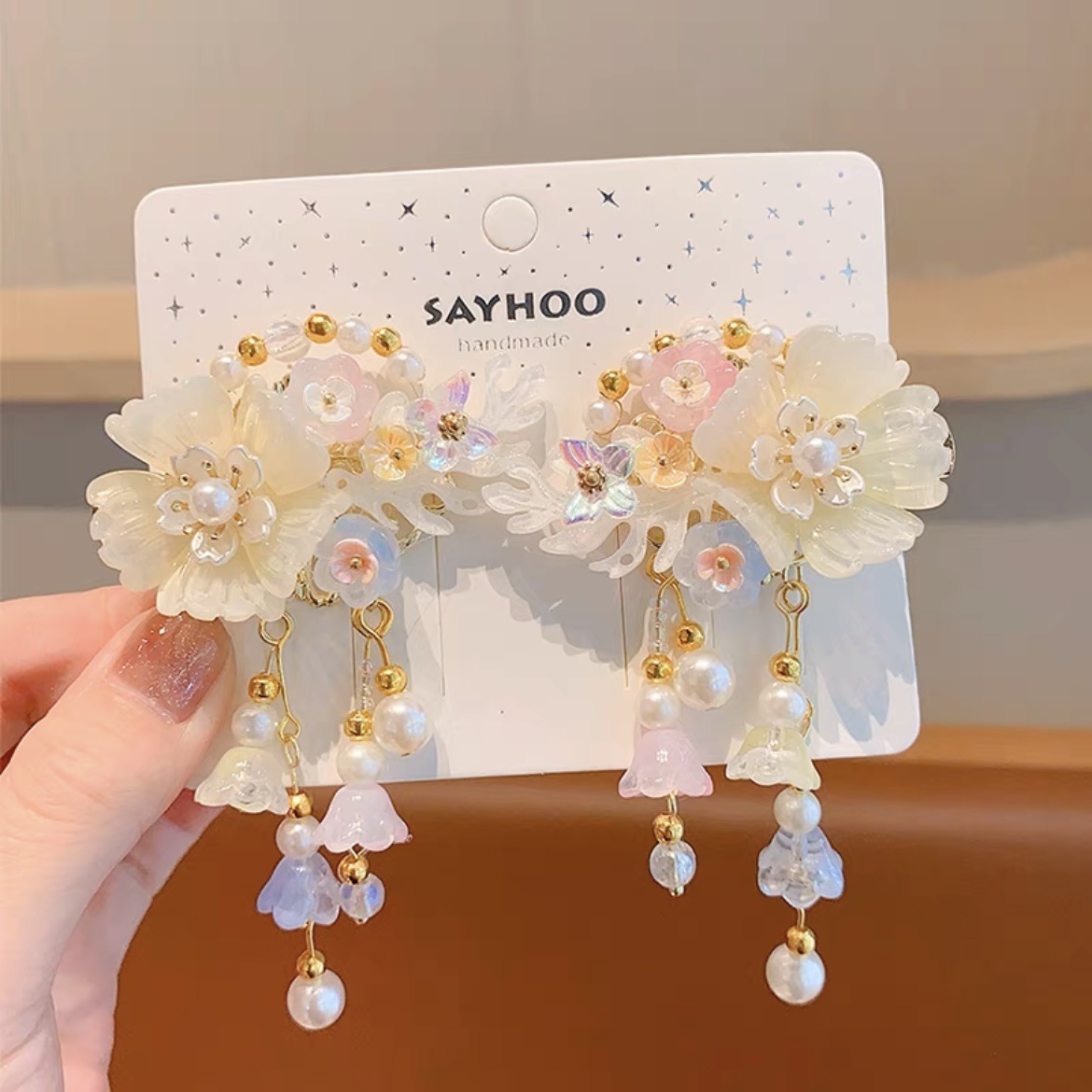Antique hair clip for kids Super fairy bow hair clip for girls