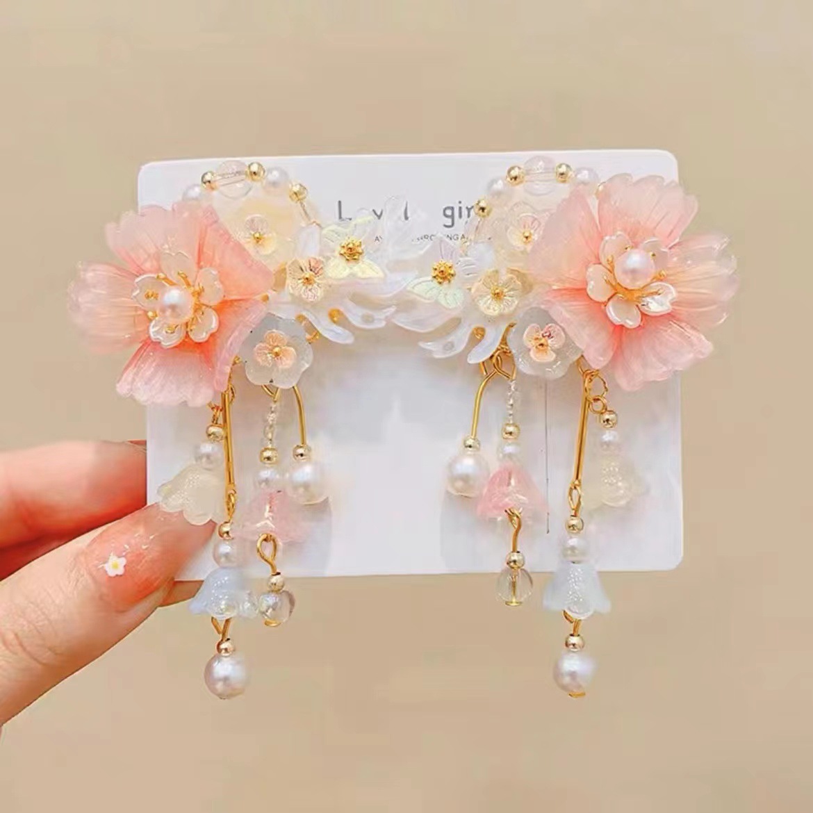 Antique hair clip for kids Super fairy bow hair clip for girls