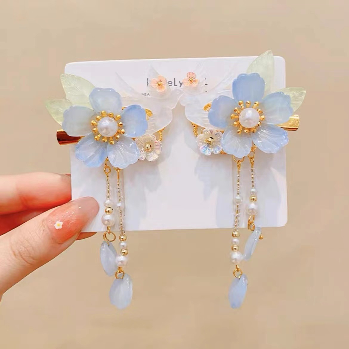 Antique hair clip for kids Super fairy bow hair clip for girls