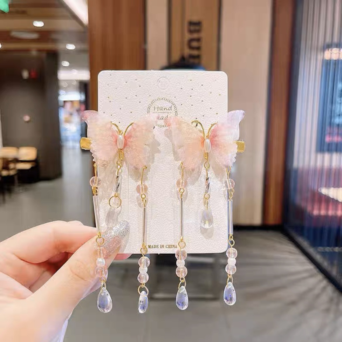 Antique hair clip for kids Super fairy bow hair clip for girls