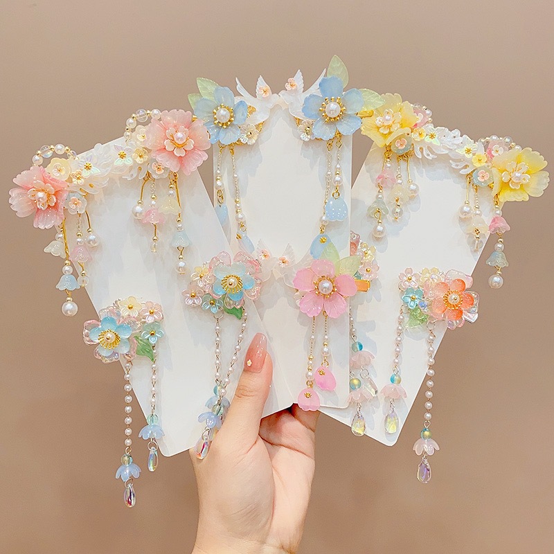 Antique hair clip for kids Super fairy bow hair clip for girls
