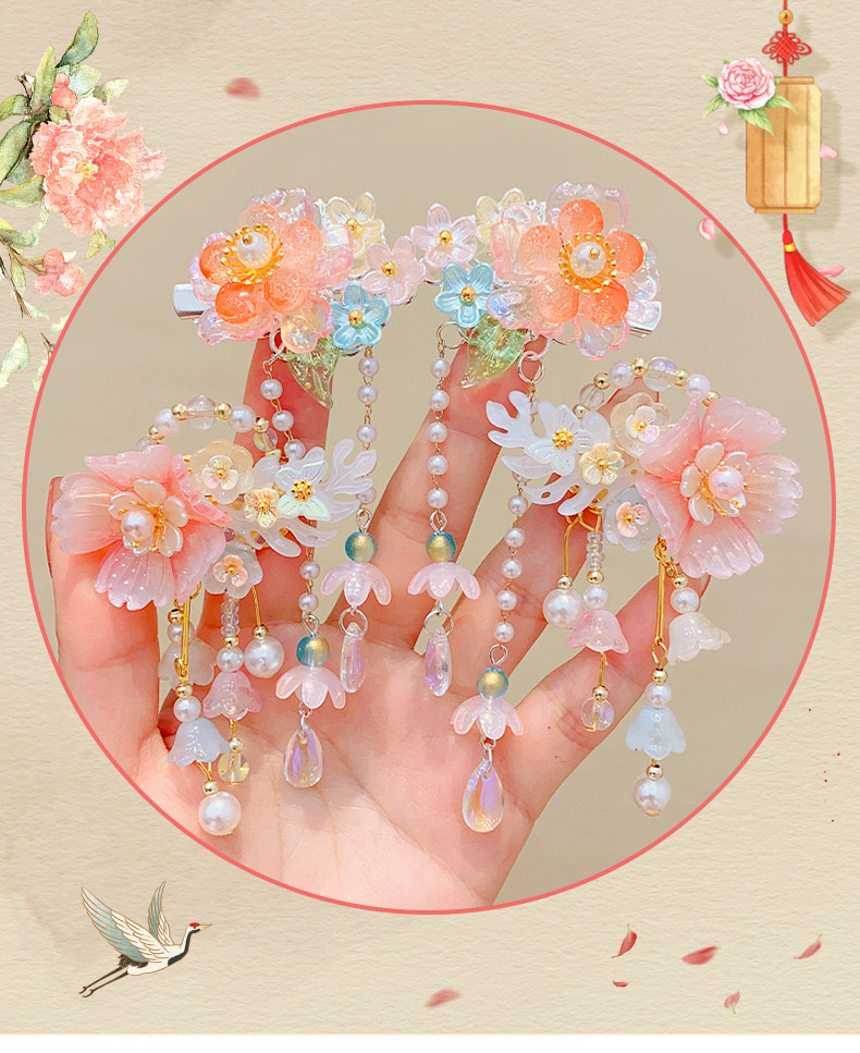 Antique hair clip for kids Super fairy bow hair clip for girls