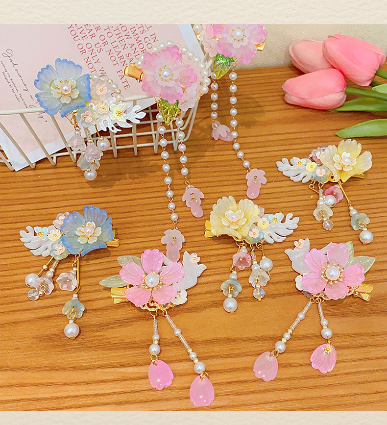 Antique hair clip for kids Super fairy bow hair clip for girls
