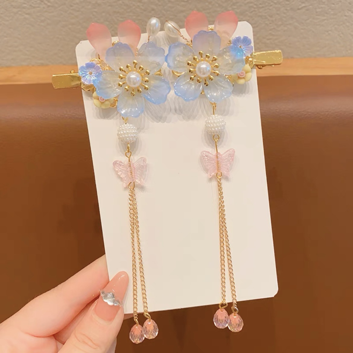 Antique hair clip for kids Super fairy bow hair clip for girls
