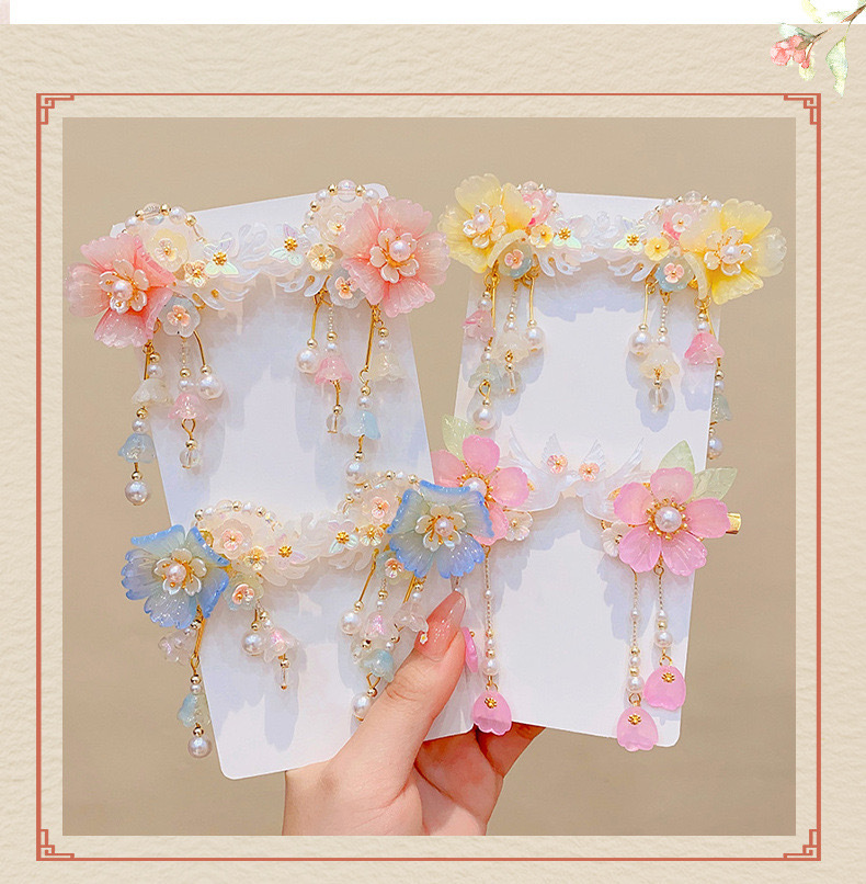 Antique hair clip for kids Super fairy bow hair clip for girls
