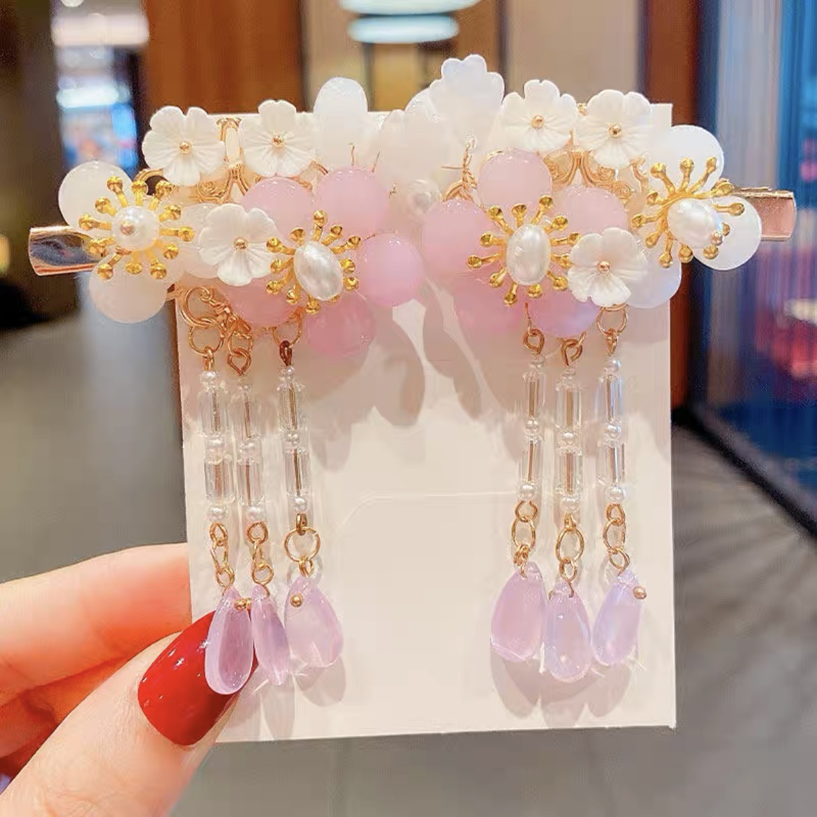 Antique hair clip for kids Super fairy bow hair clip for girls