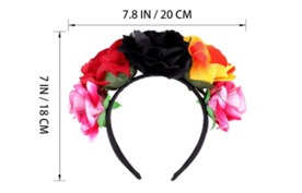 Artificial rose headband headwear ethnic makeup pie butt buckle