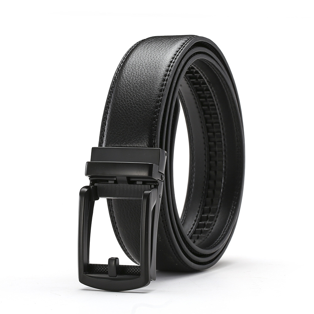 Automatic buckle fake needle buckle cowhide belt