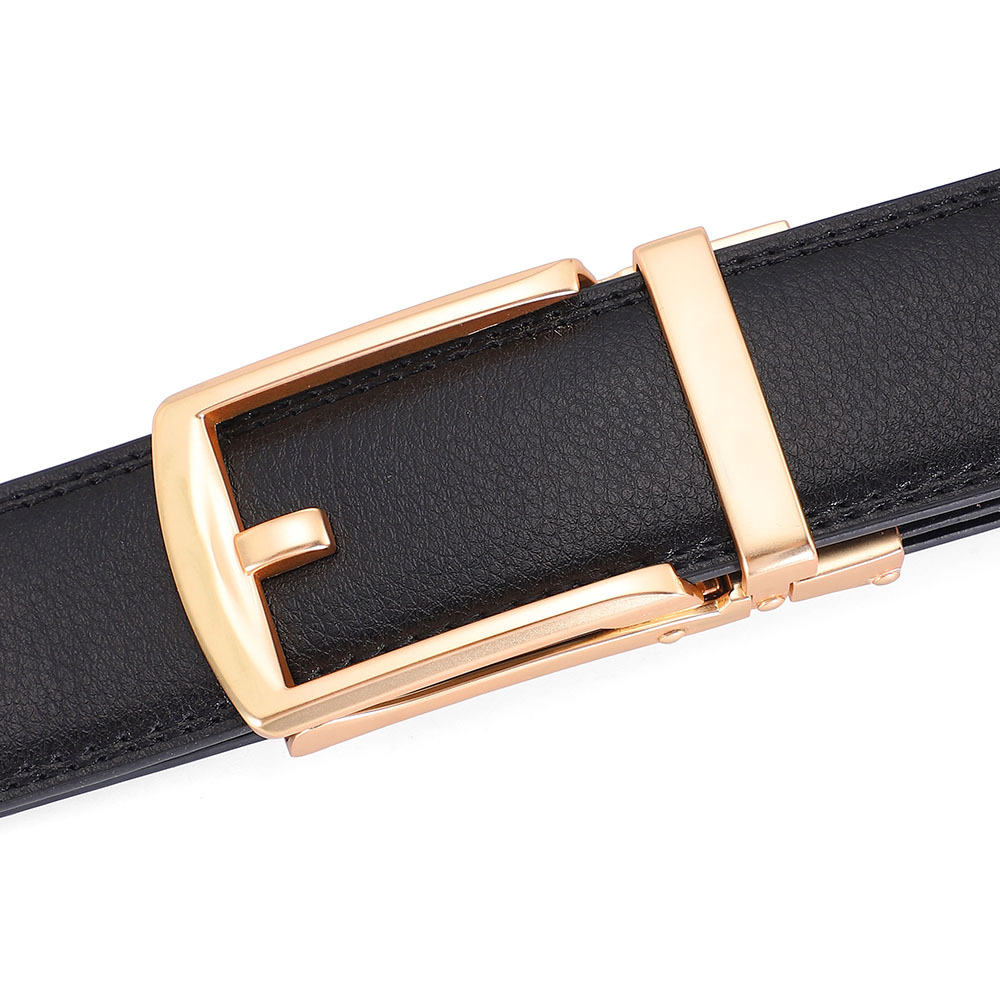 Automatic buckle fake needle buckle cowhide belt