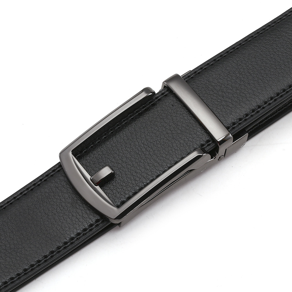 Automatic buckle fake needle buckle cowhide belt