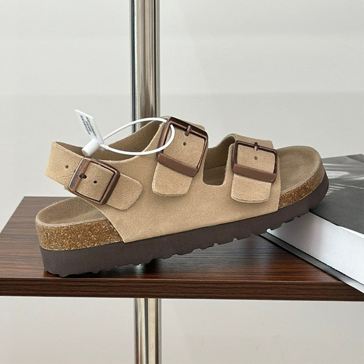 Autumn and winter fluffy slippers with velvet thick sole half drag