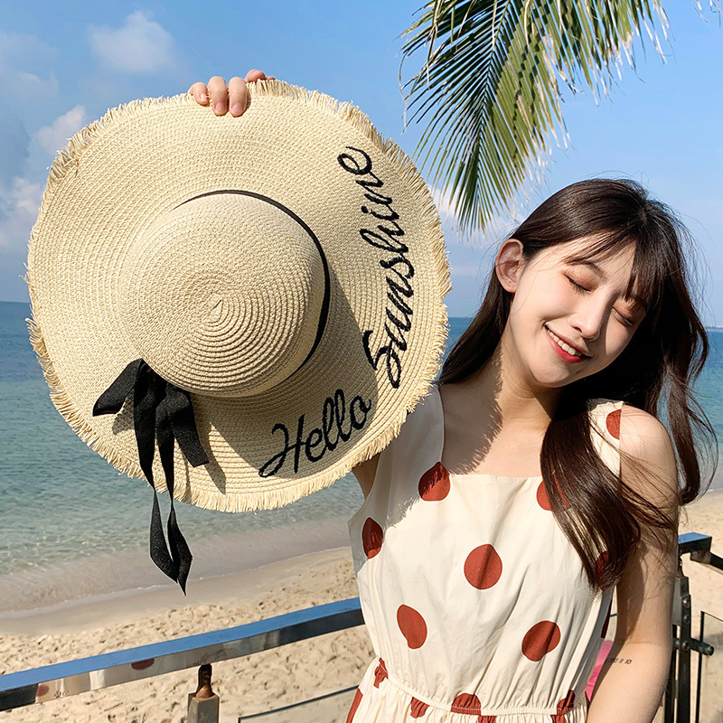 Beach beach hat with big brim and sun hat