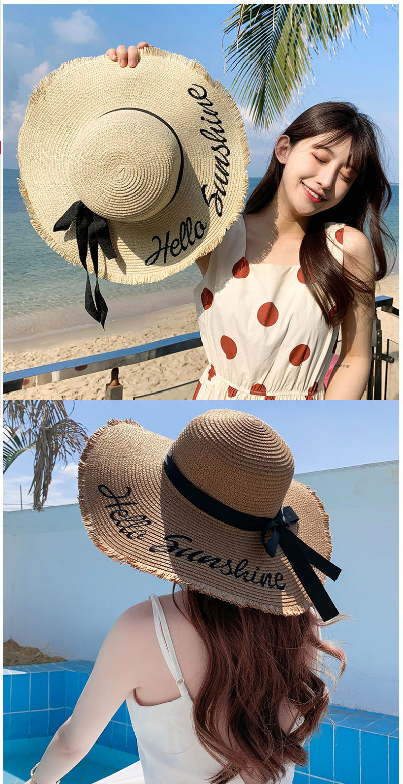 Beach beach hat with big brim and sun hat
