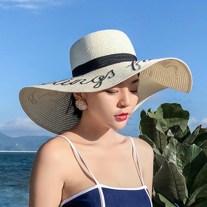 Beach beach hat with big brim and sun hat