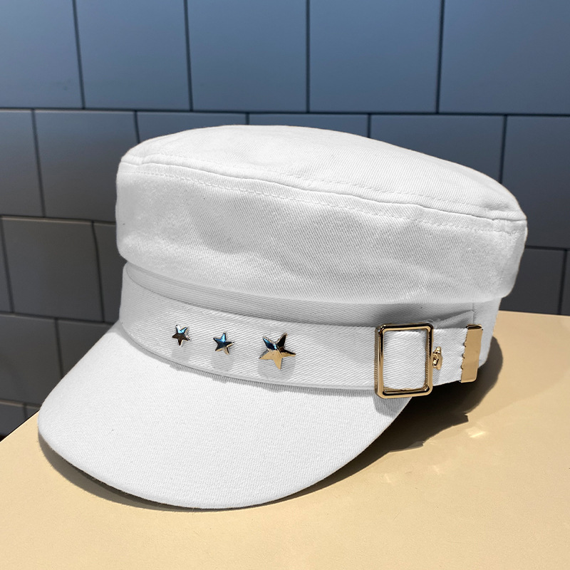 Black star cap English vintage beret