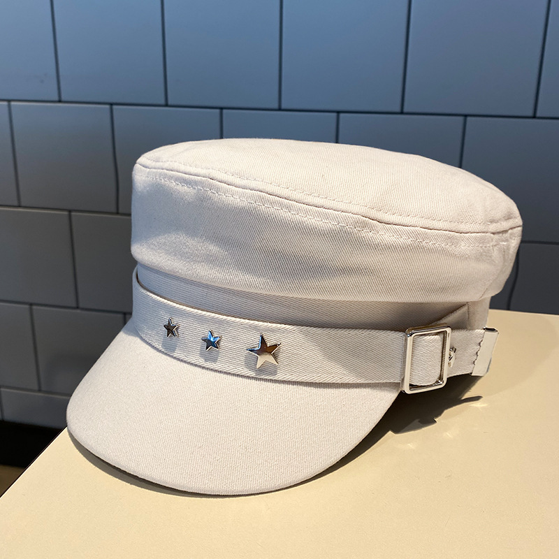 Black star cap English vintage beret