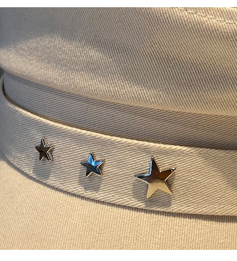 Black star cap English vintage beret