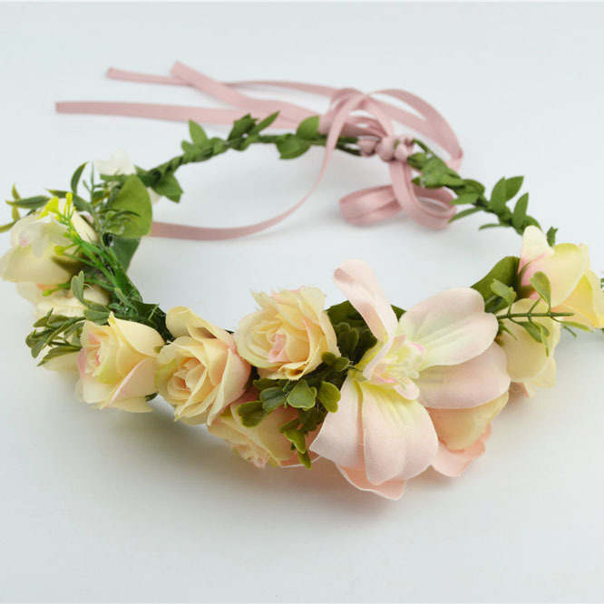 Boho Big Flower wreath headband