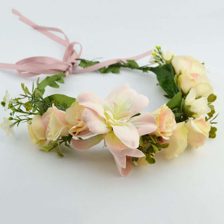 Boho Big Flower wreath headband