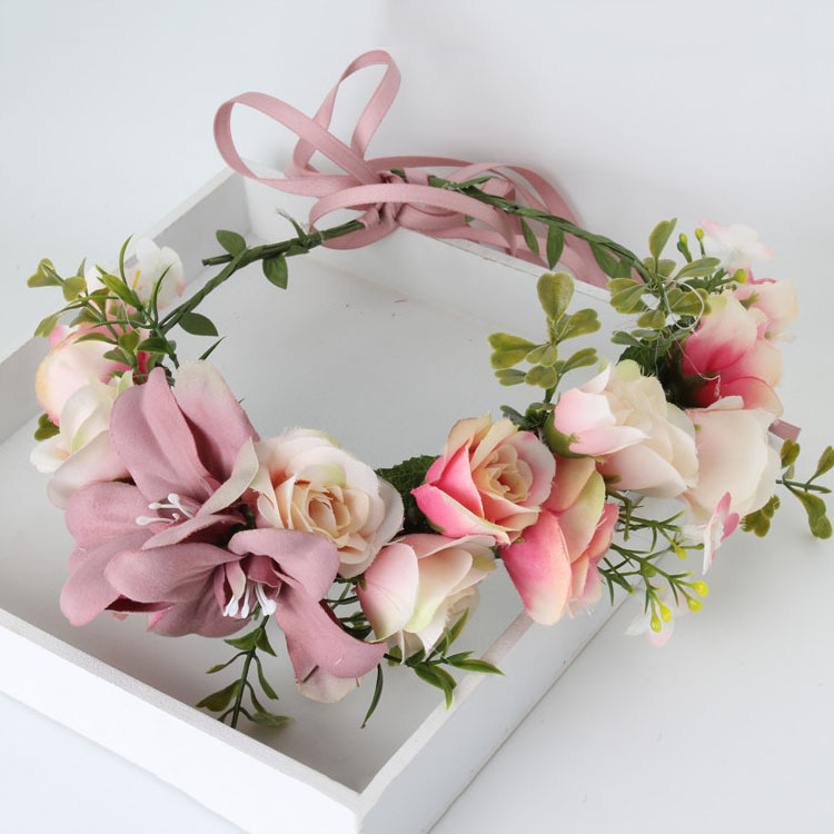 Boho Big Flower wreath headband