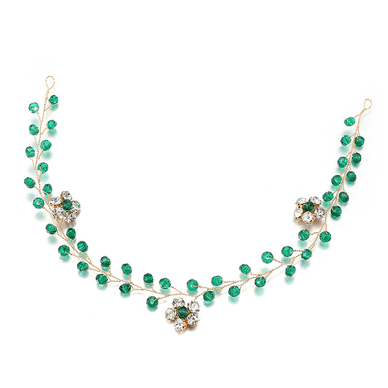 Bridal headwear Gold leaf alloy copper wire headband