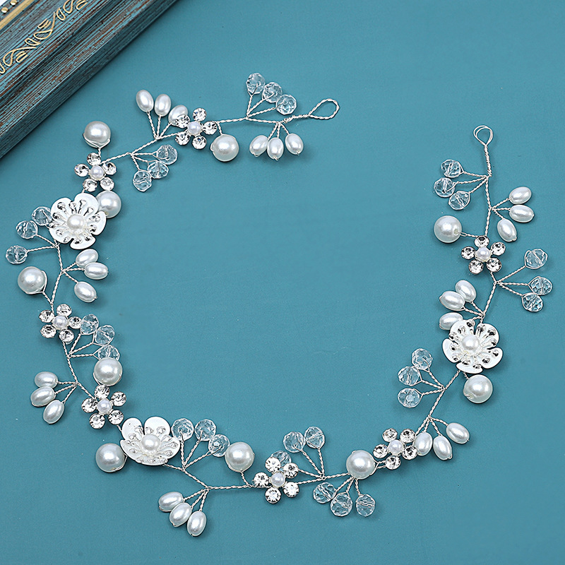 Bridal headwear Gold leaf alloy copper wire headband