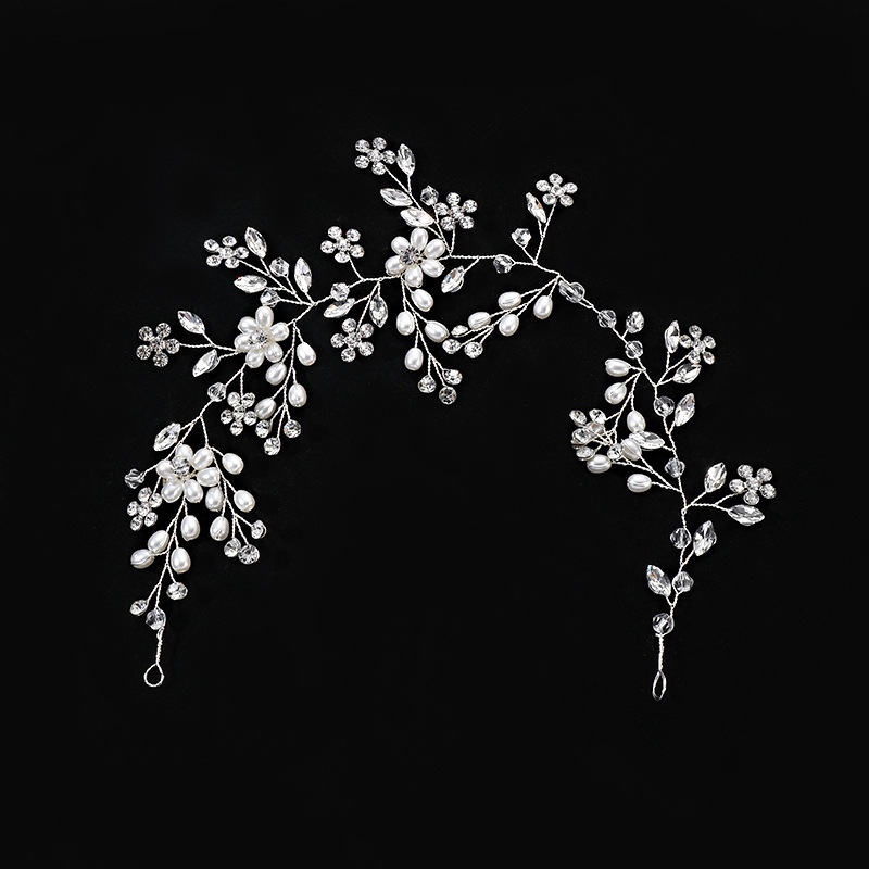 Bridal headwear Gold leaf alloy copper wire headband