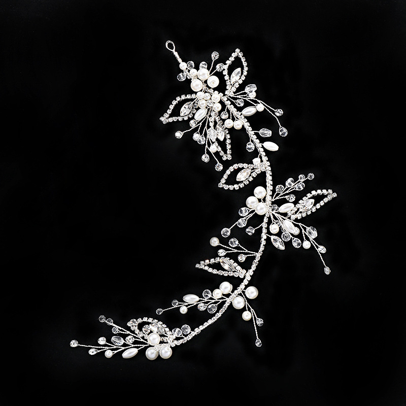 Bridal headwear Gold leaf alloy copper wire headband