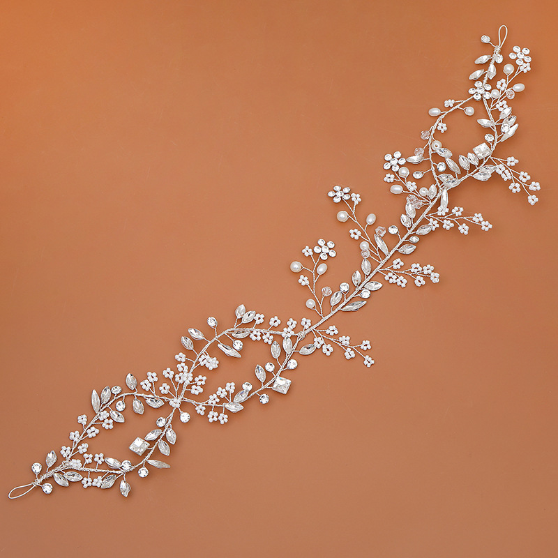 Bridal headwear Gold leaf alloy copper wire headband