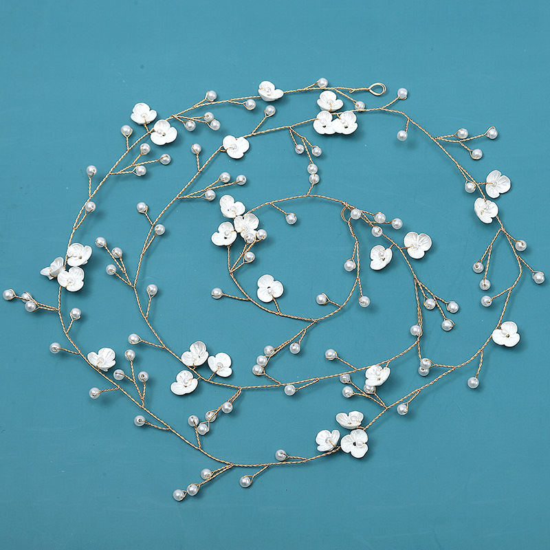 Bridal headwear Gold leaf alloy copper wire headband