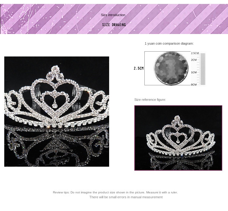 Bridal tiara with diamond claw chain