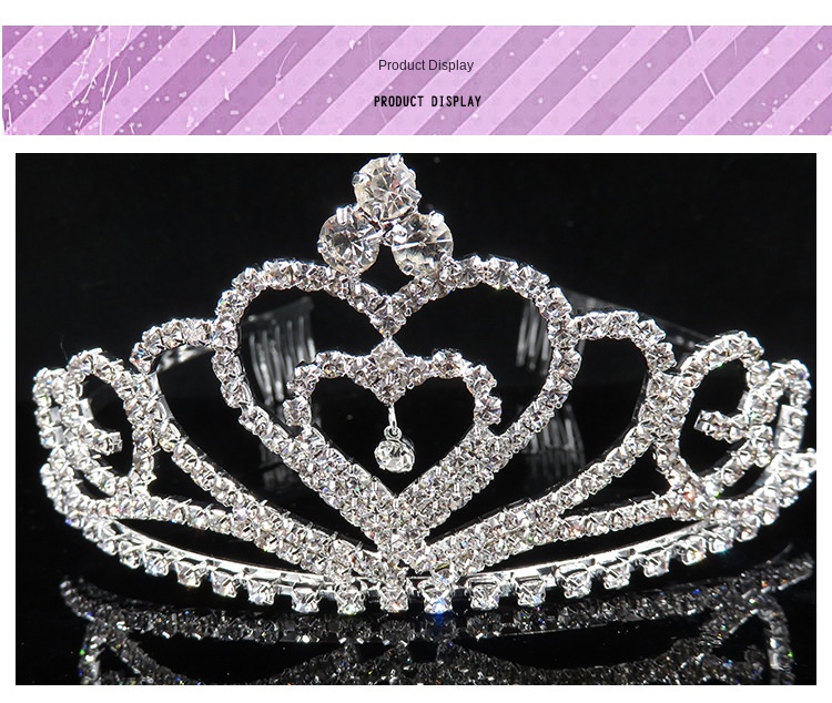 Bridal tiara with diamond claw chain
