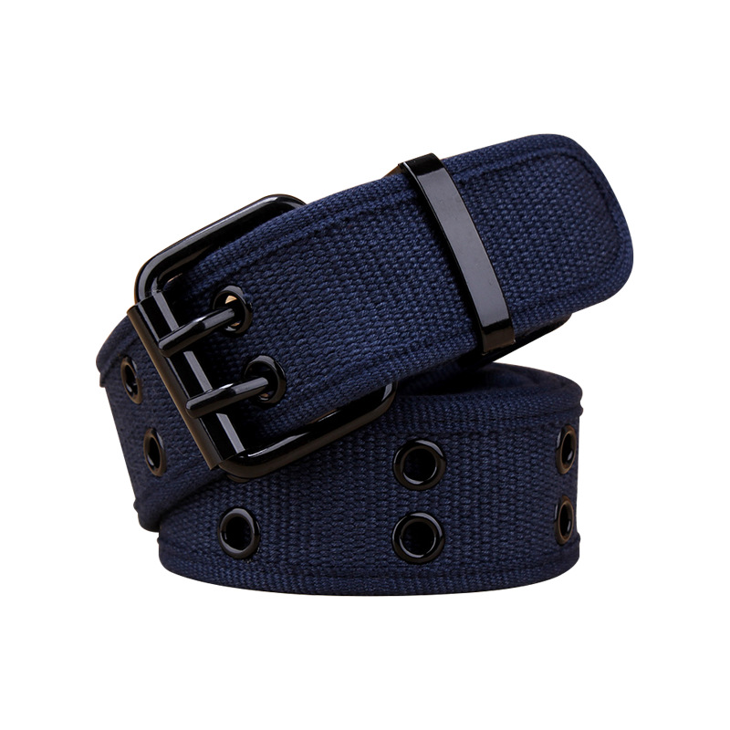 Canvas belt with square buckle without holes