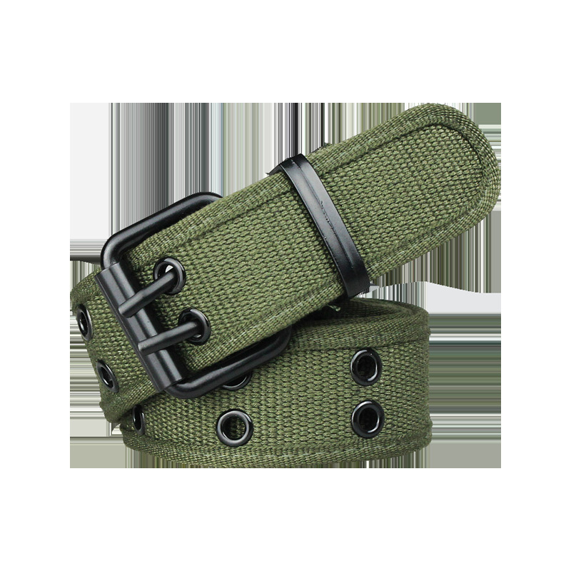 Canvas belt with square buckle without holes