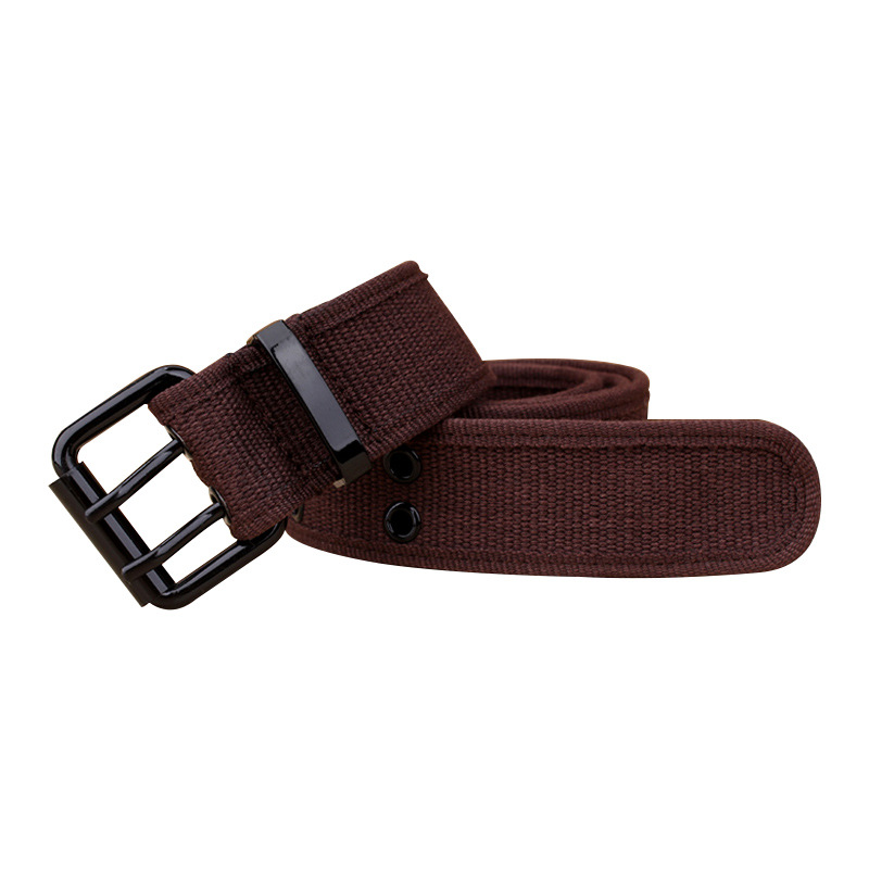 Canvas belt with square buckle without holes