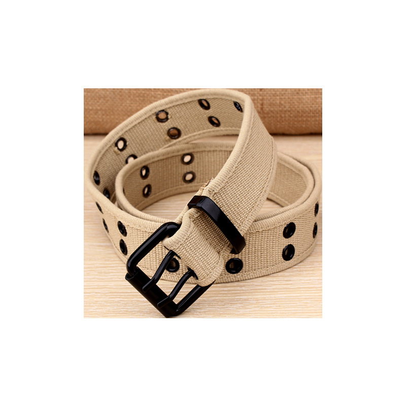 Canvas belt with square buckle without holes