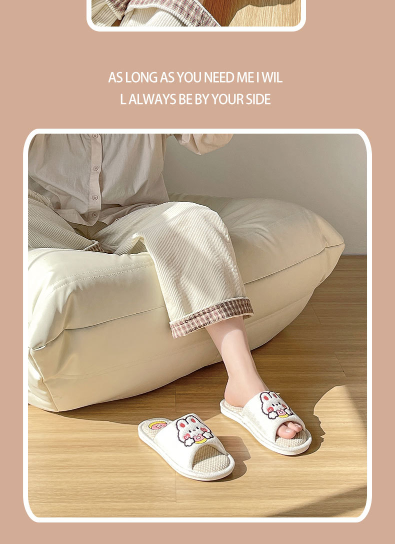 Cartoon linen slippers