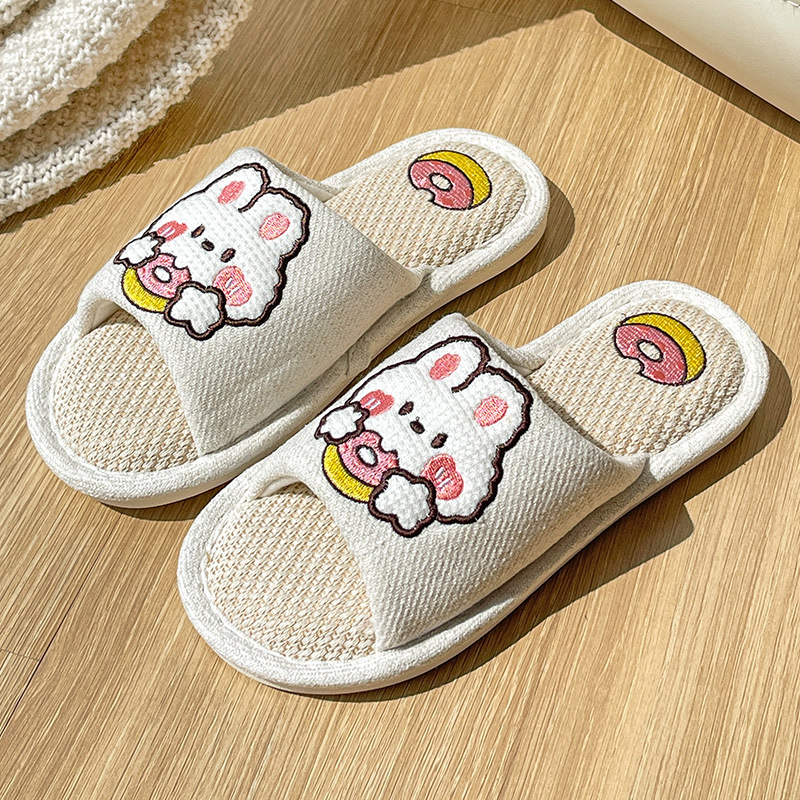 Cartoon linen slippers