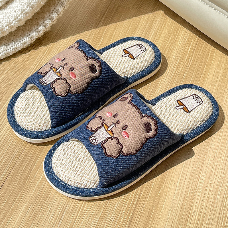 Cartoon linen slippers