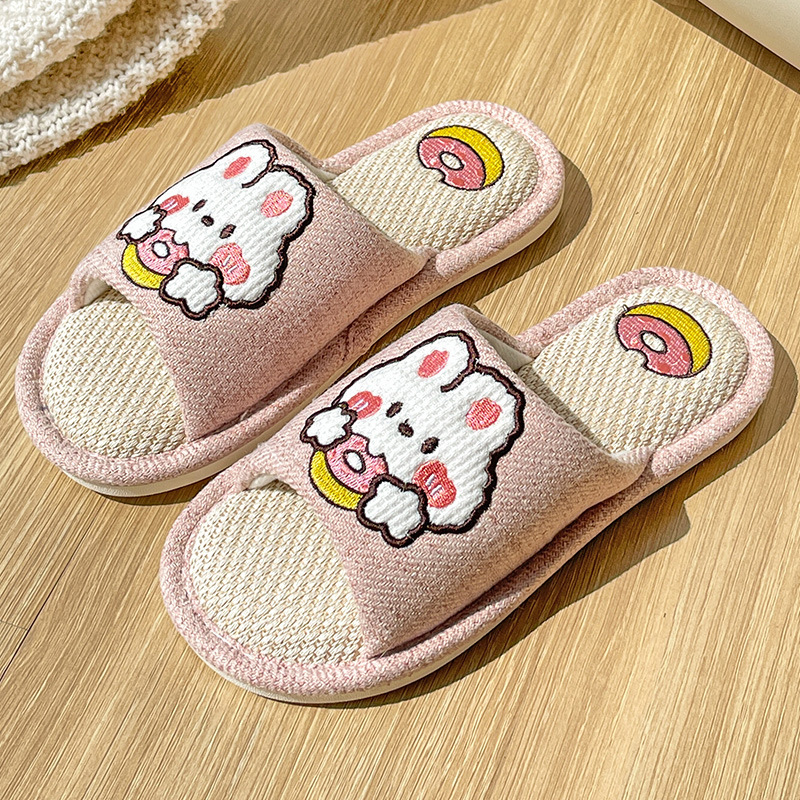 Cartoon linen slippers