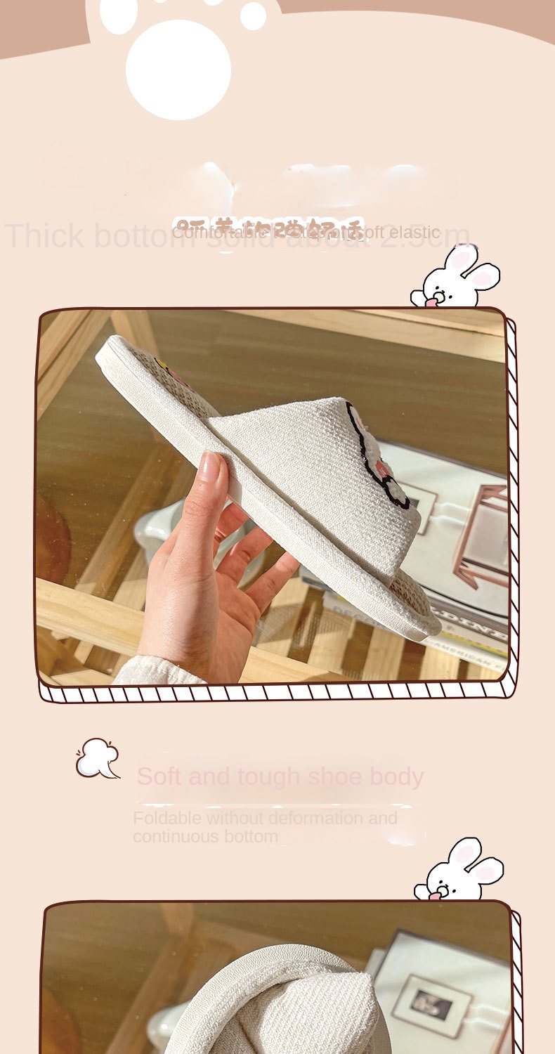 Cartoon linen slippers