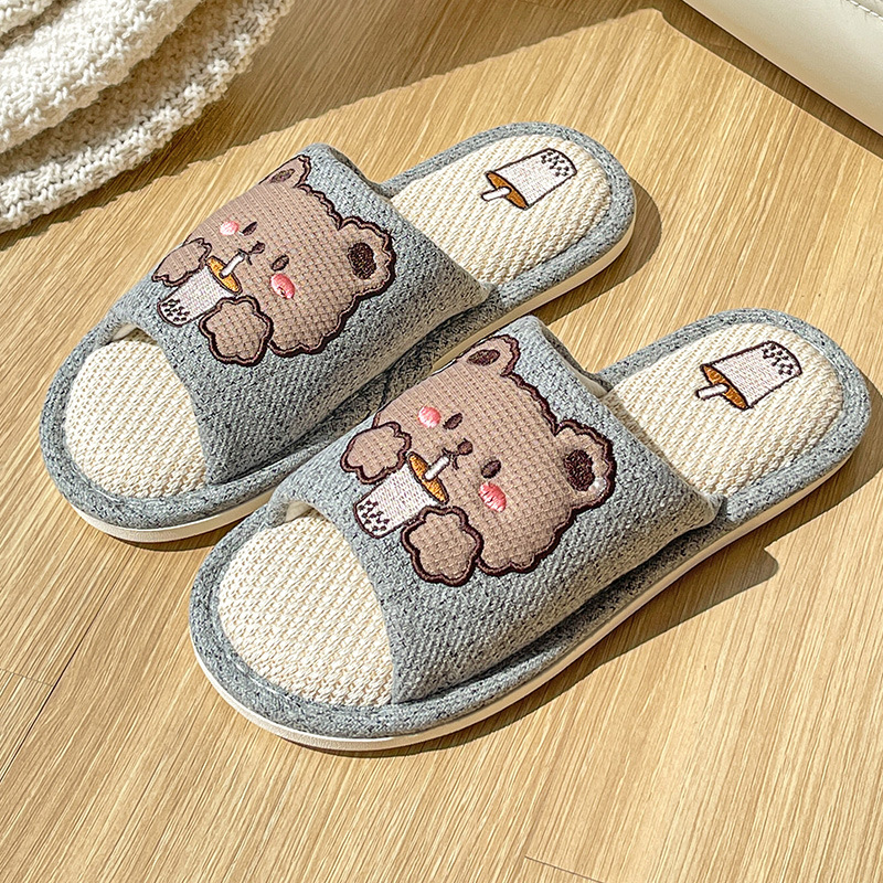 Cartoon linen slippers