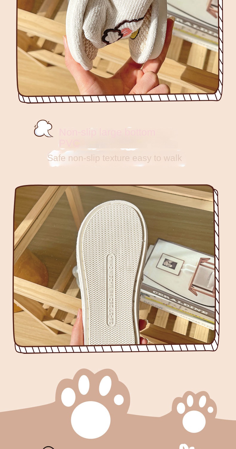 Cartoon linen slippers