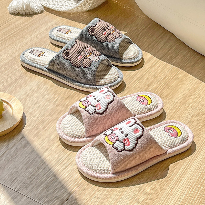 Cartoon linen slippers